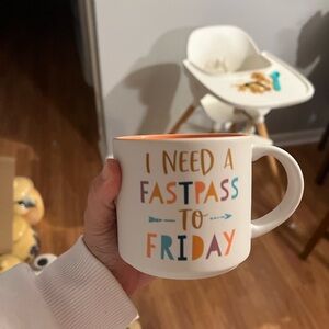 Disney White Mug with Colorful Text